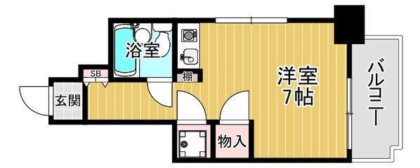 京橋駅 徒歩9分 7階の物件間取画像